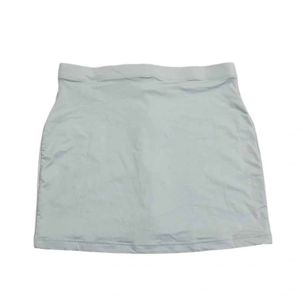 SKIMS Sporty (B18) Zipper Swim Mini Skirt Pacific Blue Size M New With Tags